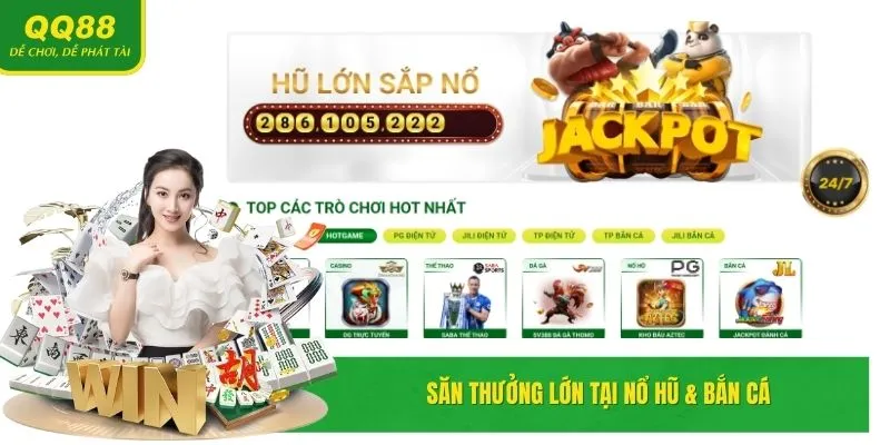 QQ88 🎖️ Nhà Cái Casino QQ88 Com Link Vào Mới Nhất T4/2025 17 Săn thưởng hấp dẫn tại Nổ hũ & Bắn cá